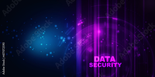 2d illustration abstract data security