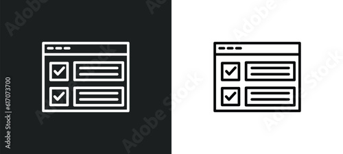 selector line icon in white and black colors. selector flat vector icon from selector collection for web, mobile apps and ui.