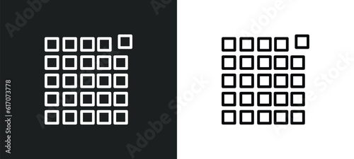 pixels per inch line icon in white and black colors. pixels per inch flat vector icon from pixels per inch collection for web, mobile apps and ui.