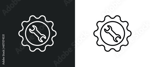 equipment line icon in white and black colors. equipment flat vector icon from equipment collection for web, mobile apps and ui.