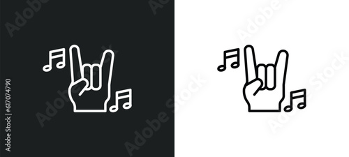rocker line icon in white and black colors. rocker flat vector icon from rocker collection for web, mobile apps and ui.