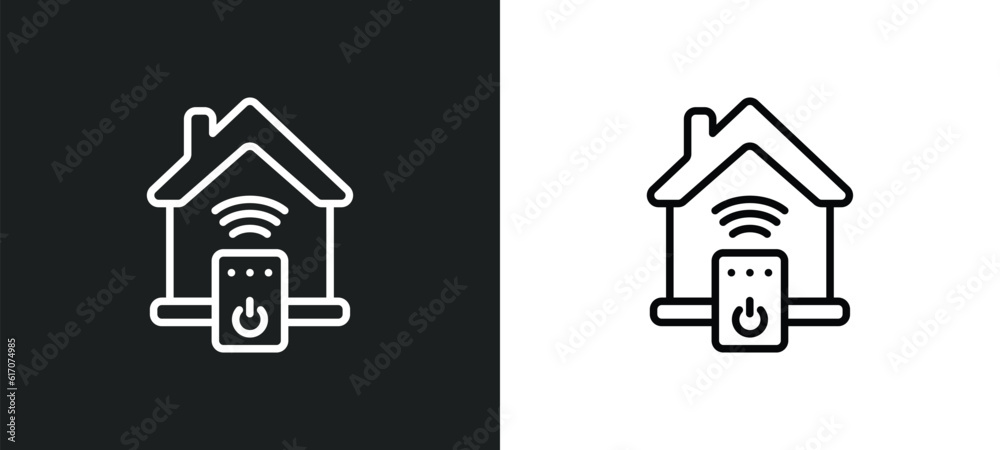 smart line icon in white and black colors. smart flat vector icon from smart collection for web, mobile apps and ui. smart line icon in white and black colors. smart flat vector icon from smart collection for web, mobile apps and ui.