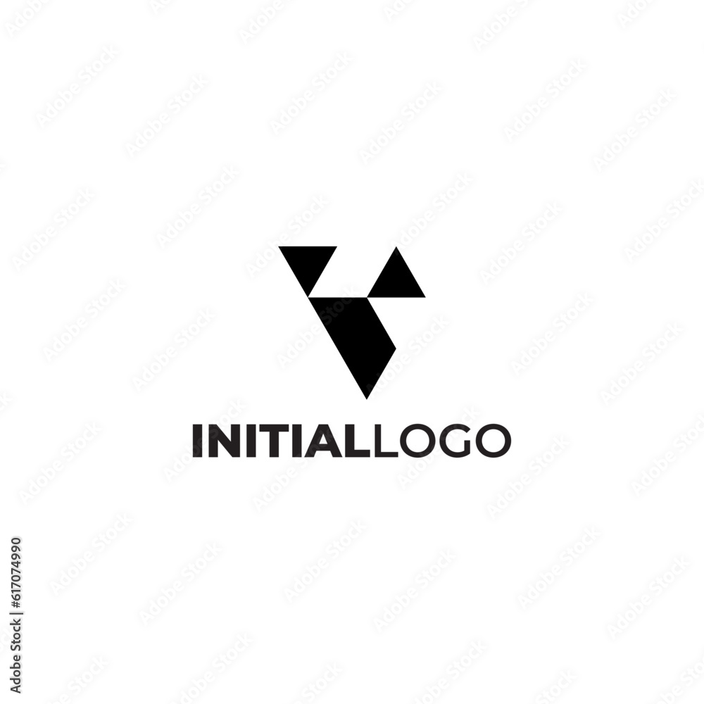 Naklejka premium initial company logo