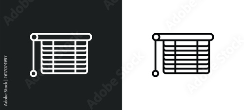 blind line icon in white and black colors. blind flat vector icon from blind collection for web, mobile apps and ui.