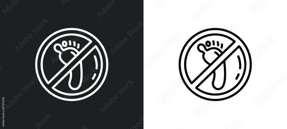 no step line icon in white and black colors. no step flat vector icon from no step collection for web, mobile apps and ui. no step line icon in white and black colors. no step flat vector icon from no step collection for web, mobile apps and ui.