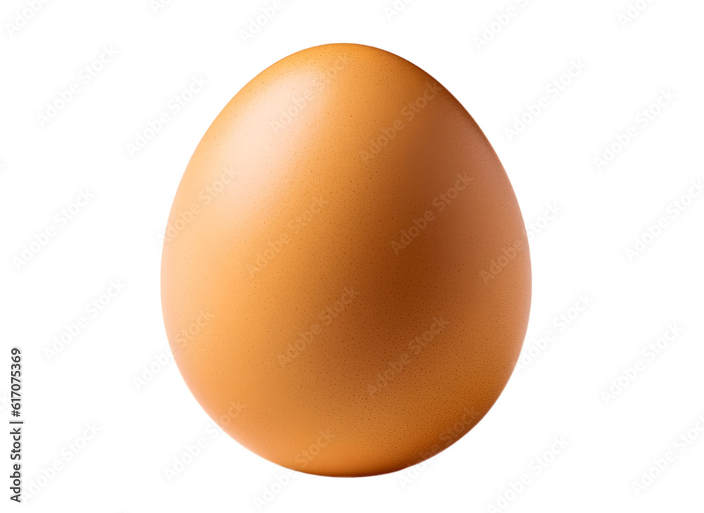 Brown egg isolated on white background, Generative AI Brown egg isolated on white background, Generative AI