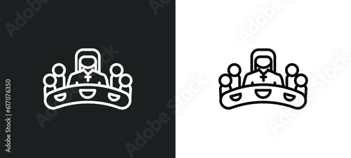 last supper line icon in white and black colors. last supper flat vector icon from last supper collection for web, mobile apps and ui.