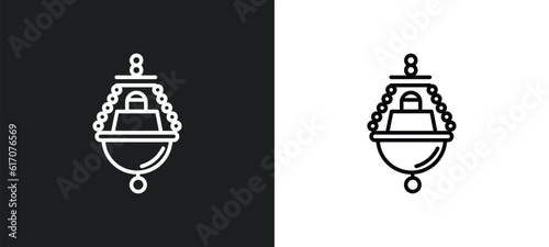 jewish incense line icon in white and black colors. jewish incense flat vector icon from jewish incense collection for web, mobile apps and ui.
