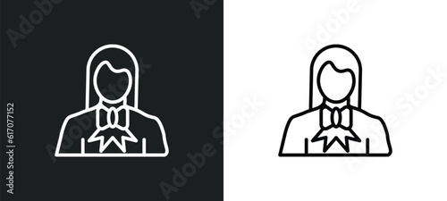 lawyer line icon in white and black colors. lawyer flat vector icon from lawyer collection for web, mobile apps and ui.