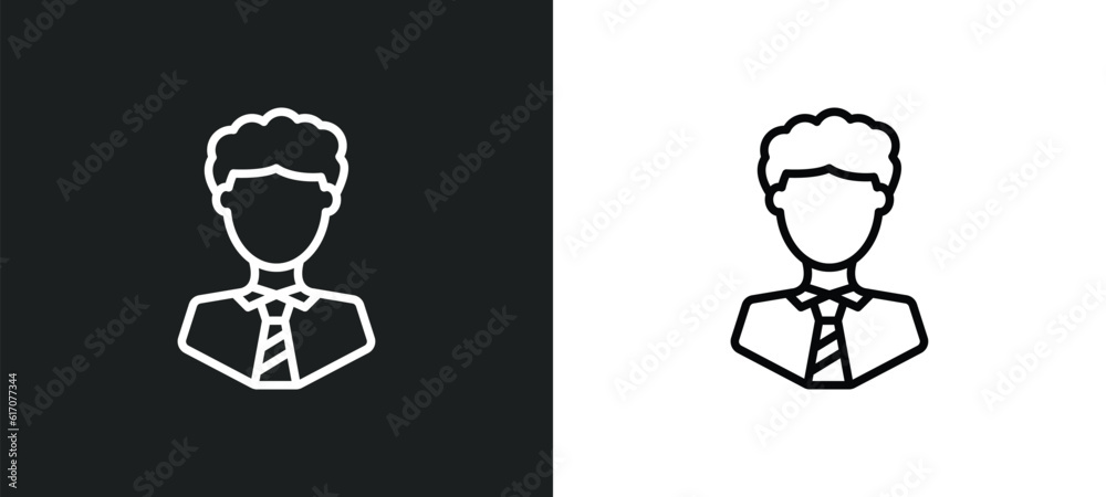 business tie line icon in white and black colors. business tie flat vector icon from business tie collection for web, mobile apps and ui. business tie line icon in white and black colors. business tie flat vector icon from business tie collection for web, mobile apps and ui.