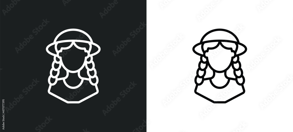 festa junina line icon in white and black colors. festa junina flat vector icon from festa junina collection for web, mobile apps and ui.