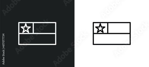 chilean line icon in white and black colors. chilean flat vector icon from chilean collection for web, mobile apps and ui. photo