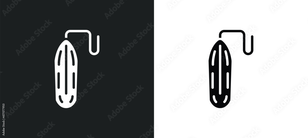 line icon in white and black colors. flat vector icon from collection for web, mobile apps and