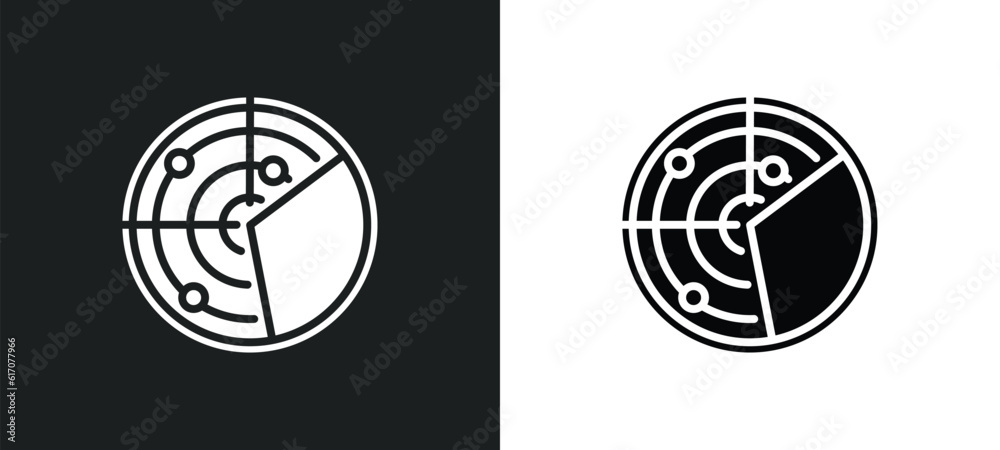 line icon in white and black colors. flat vector icon from collection for web, mobile apps and