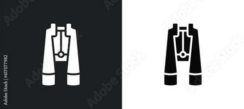 line icon in white and black colors. flat vector icon from collection for web  mobile apps and