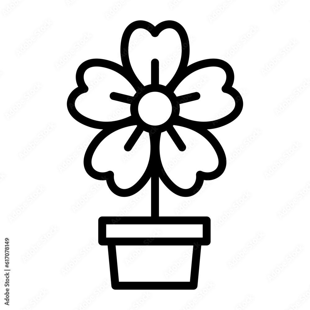 Flower pot icon