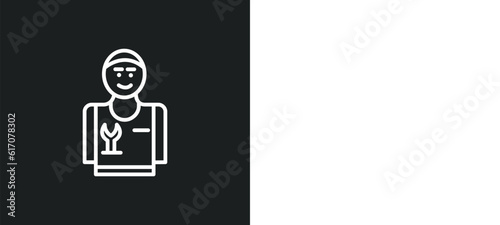 plumbering line icon in white and black colors. plumbering flat vector icon from plumbering collection for web, mobile apps and ui.