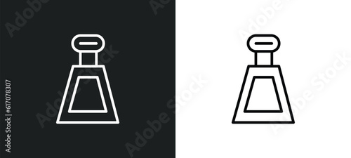 kilograms line icon in white and black colors. kilograms flat vector icon from kilograms collection for web, mobile apps and ui.