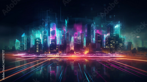  Neon Horizons  Embracing the Technological Tapestry of Urban Life