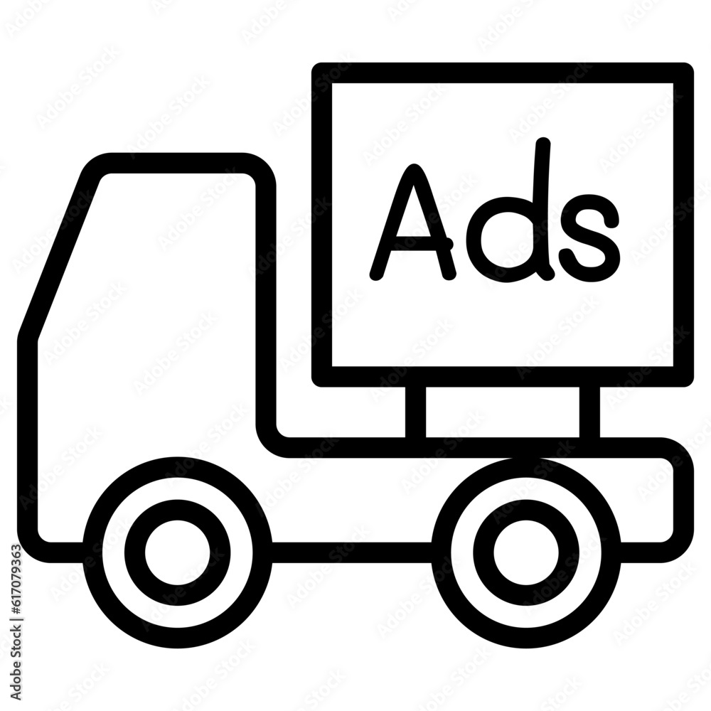 Mobile billboard icon Mobile billboard icon