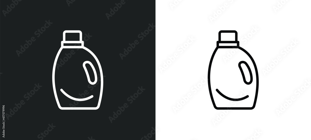 detergen line icon in white and black colors. detergen flat vector icon from detergen collection for web, mobile apps and ui. detergen line icon in white and black colors. detergen flat vector icon from detergen collection for web, mobile apps and ui.
