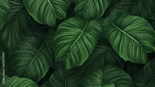 A close-up view of vibrant green leaves of a healthy plant