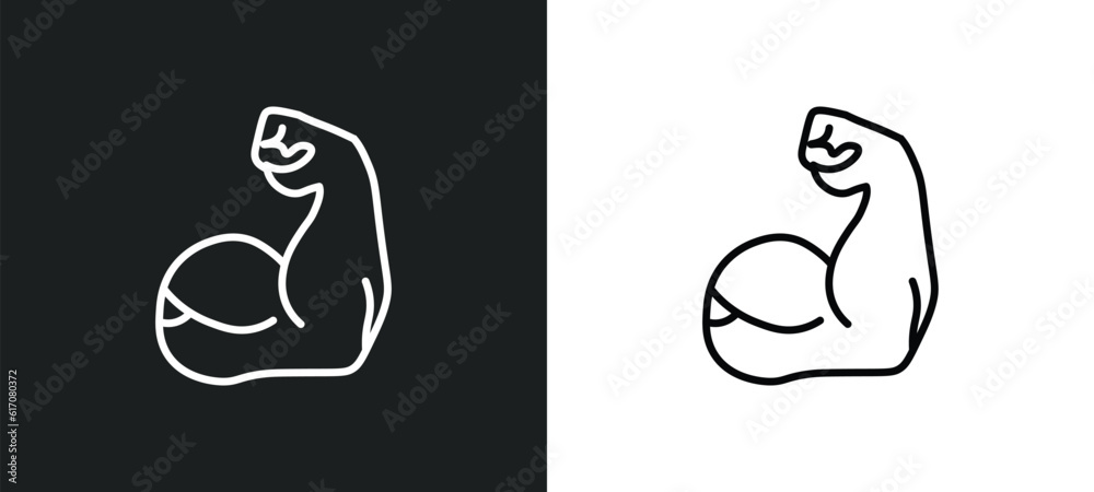arm line icon in white and black colors. arm flat vector icon from arm collection for web, mobile apps and ui. arm line icon in white and black colors. arm flat vector icon from arm collection for web, mobile apps and ui.