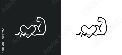 fit line icon in white and black colors. fit flat vector icon from fit collection for web, mobile apps and ui.