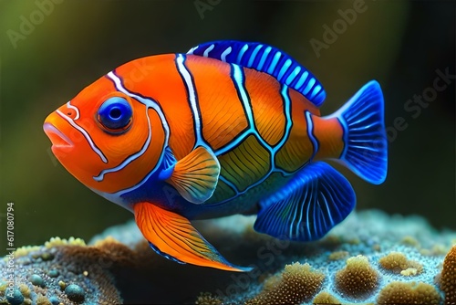mandarin fish in the water
