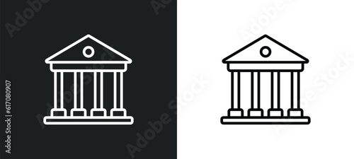 court line icon in white and black colors. court flat vector icon from court collection for web, mobile apps and ui.