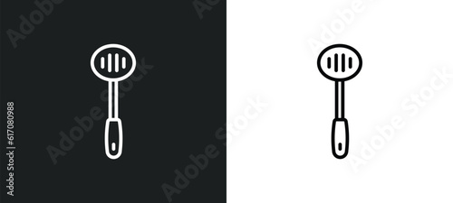 skimmer line icon in white and black colors. skimmer flat vector icon from skimmer collection for web, mobile apps and ui.