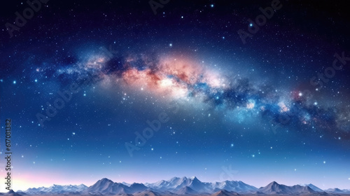 starry night sky created with Generative AI Technology © basketman23