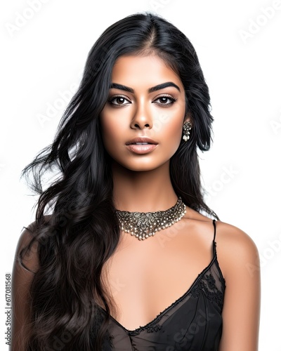 Young beauty salon indian female model generative ai 