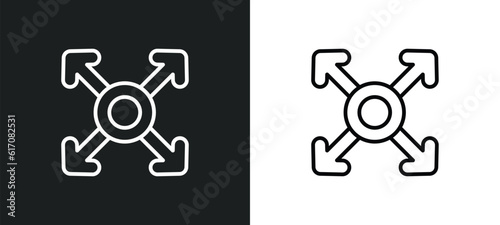 extend line icon in white and black colors. extend flat vector icon from extend collection for web, mobile apps and ui.