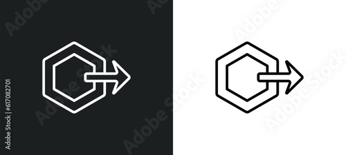 sent line icon in white and black colors. sent flat vector icon from sent collection for web, mobile apps and ui.