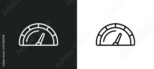 credit rating line icon in white and black colors. credit rating flat vector icon from credit rating collection for web, mobile apps and ui.