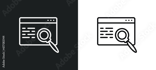 sem line icon in white and black colors. sem flat vector icon from sem collection for web, mobile apps and ui.