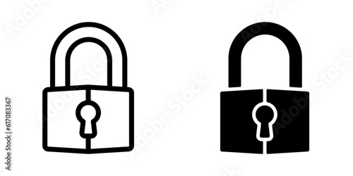 Padlock icon. sign for mobile concept and web design. vector illustration
