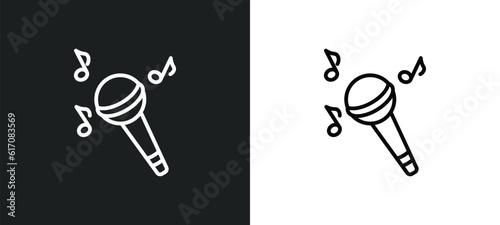 concert line icon in white and black colors. concert flat vector icon from concert collection for web, mobile apps and ui.