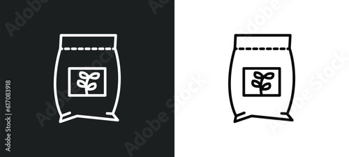 fodder line icon in white and black colors. fodder flat vector icon from fodder collection for web, mobile apps and ui.