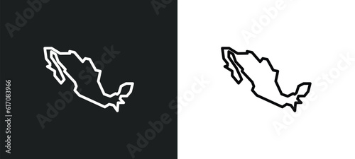 mexican line icon in white and black colors. mexican flat vector icon from mexican collection for web, mobile apps and ui.