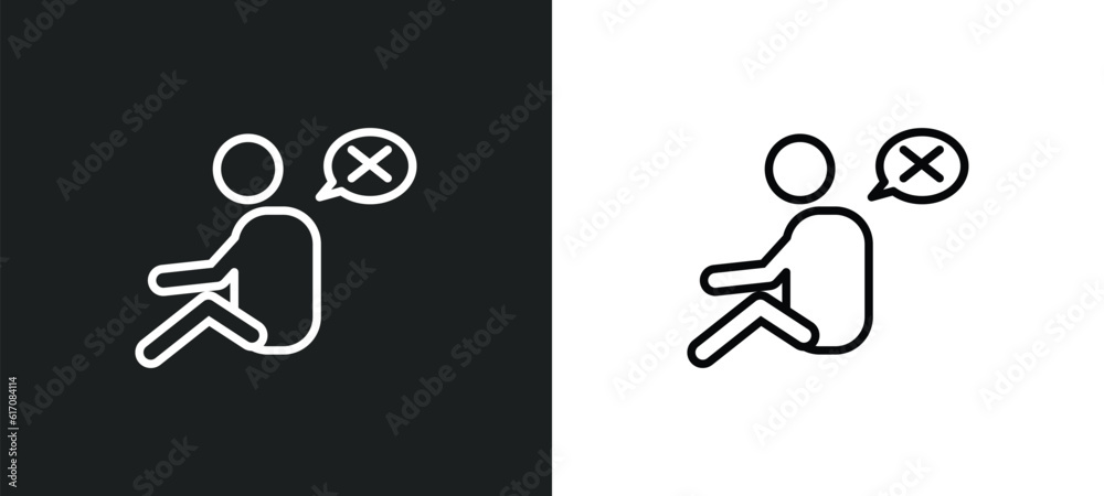 helpless human line icon in white and black colors. helpless human flat vector icon from helpless human collection for web, mobile apps and ui. helpless human line icon in white and black colors. helpless human flat vector icon from helpless human collection for web, mobile apps and ui.
