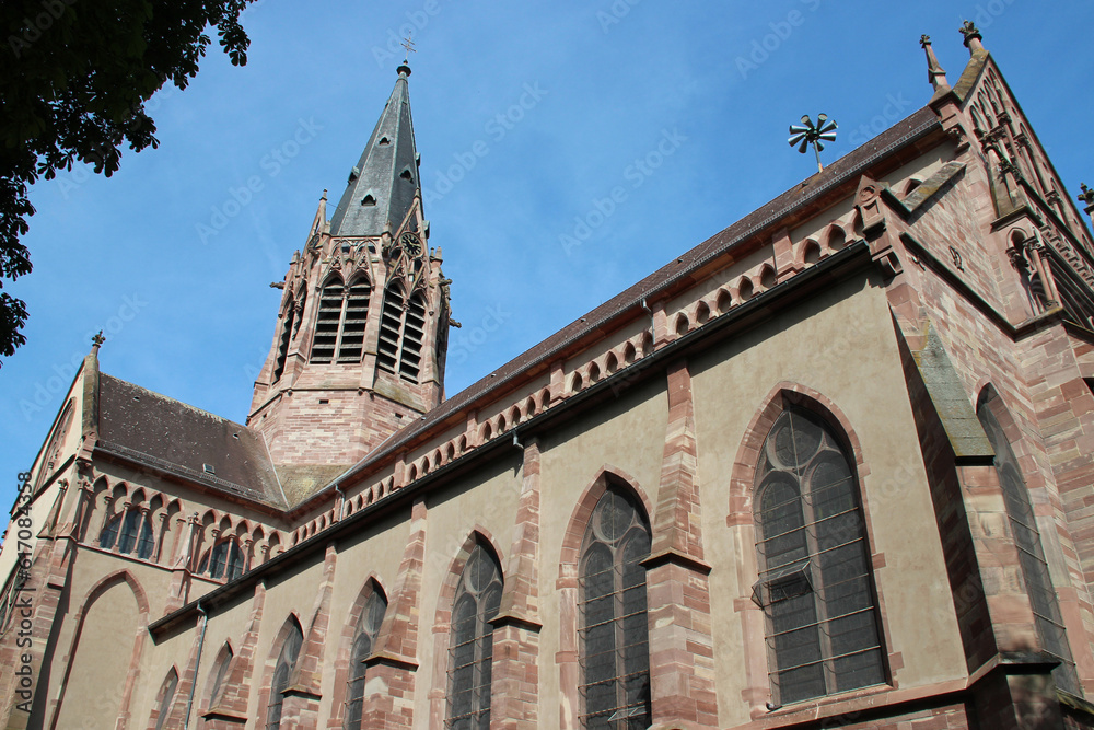 sainte-geneviève church in mulhouse in alsace (france)