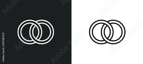 fiance line icon in white and black colors. fiance flat vector icon from fiance collection for web, mobile apps and ui.