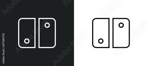 line icon in white and black colors. flat vector icon from collection for web, mobile apps and
