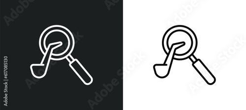 sherlock holmes line icon in white and black colors. sherlock holmes flat vector icon from sherlock holmes collection for web, mobile apps and ui.