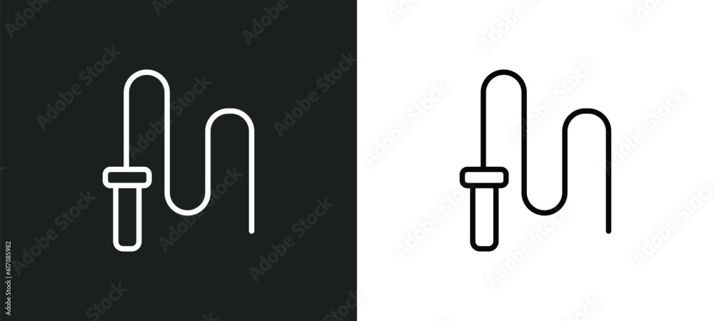 whip line icon in white and black colors. whip flat vector icon from whip collection for web, mobile apps and ui.