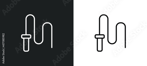 whip line icon in white and black colors. whip flat vector icon from whip collection for web, mobile apps and ui.