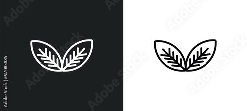 tobacco line icon in white and black colors. tobacco flat vector icon from tobacco collection for web, mobile apps and ui.