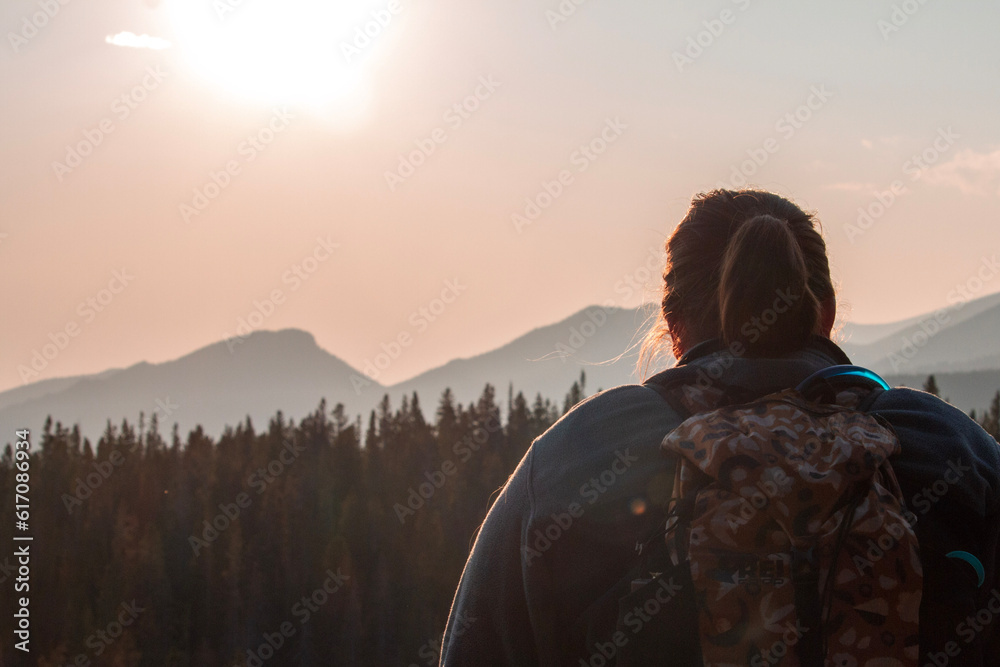 sunset in the mountains